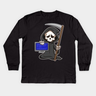 Blue screen of death Kids Long Sleeve T-Shirt